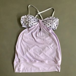 lululemon Hot but Not lavender tank, built in bra